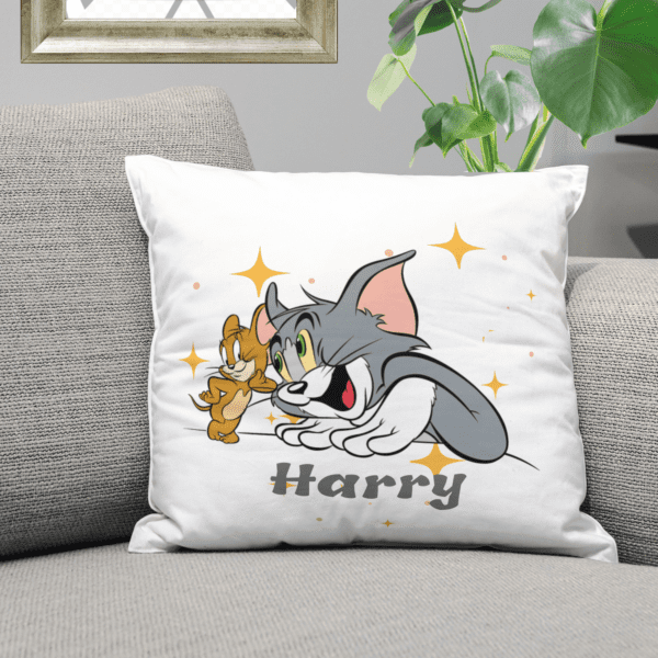 Tom & Jerry Childrens Personalised Cushion