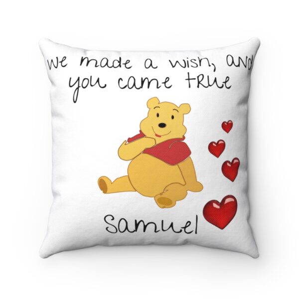 Winnie the Pooh Personalised New Baby Cushion