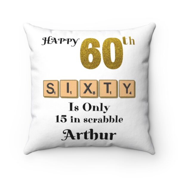 60th Scrabble Birthday Cushion