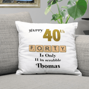 40th Scrabble Birthday Cushion