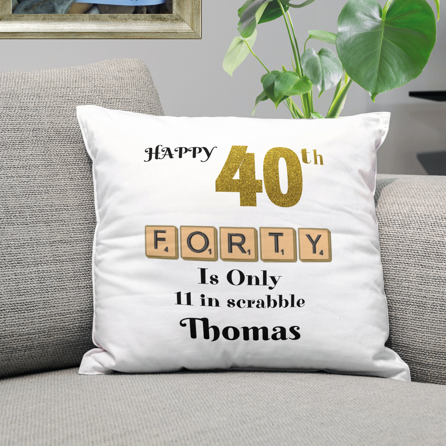 40th birthday outlet cushion