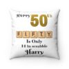 50th Scrabble Birthday Cushion