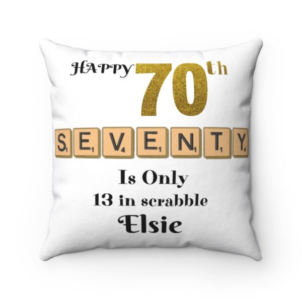 70th Scrabble Birthday Cushion